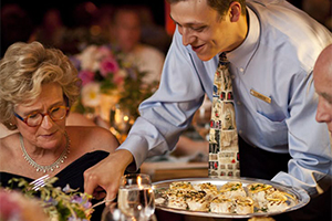 A professional rider on a horse